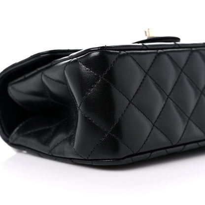 Chanel Lambskin Quilted Mini Crystal Top Handle Rectangular Flap Black 8 of 12