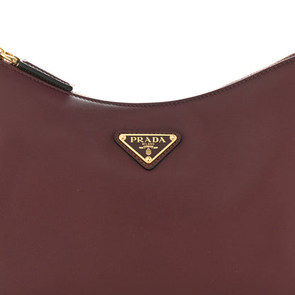Prada Soft Calfskin Medium Aimée Shoulder Bag Burgundy 8 of 11