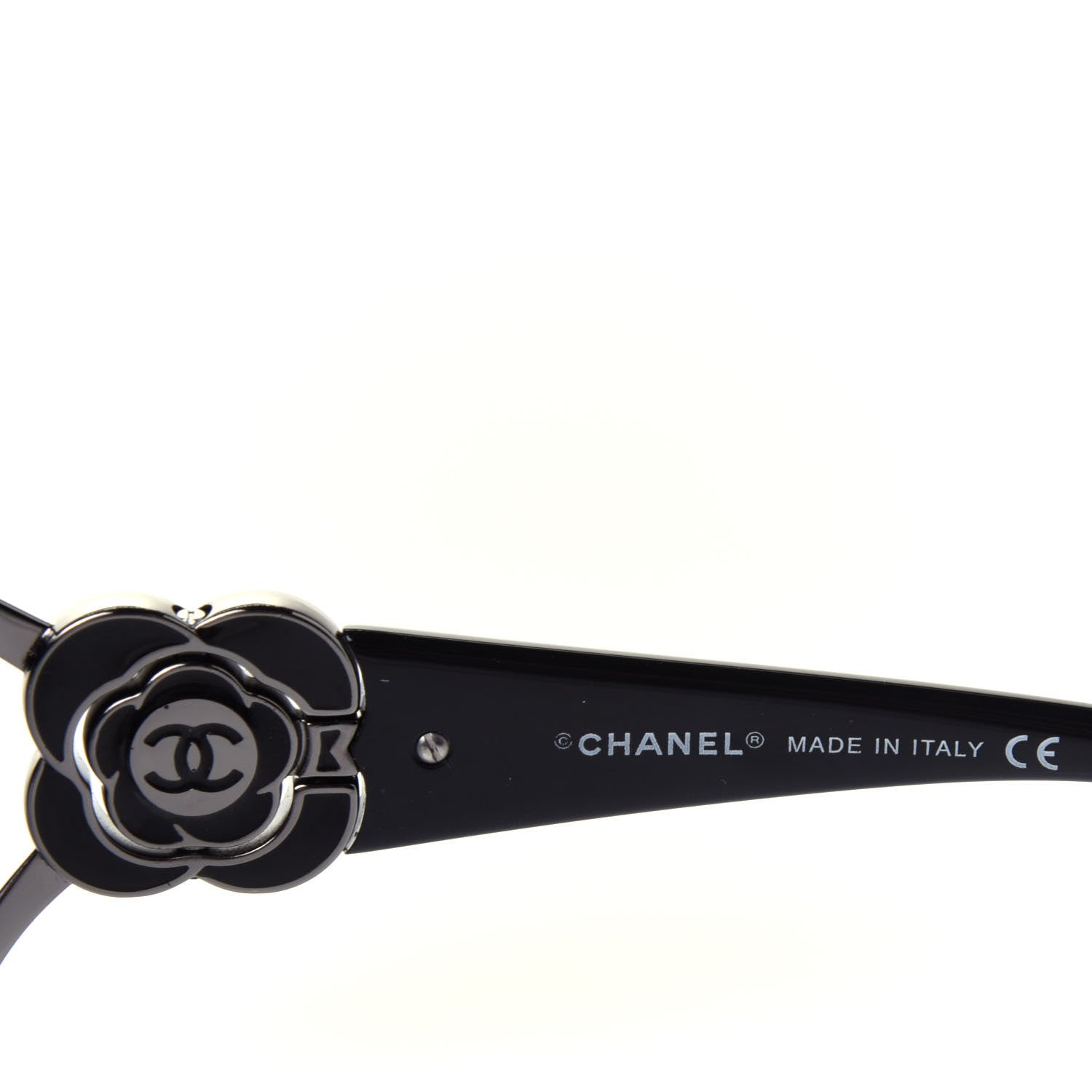 Chanel Swarovski Crystal Camellia CC Sunglasses 4164-B Black 5 of 5