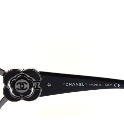 Chanel Swarovski Crystal Camellia CC Sunglasses 4164-B Black 5 of 5