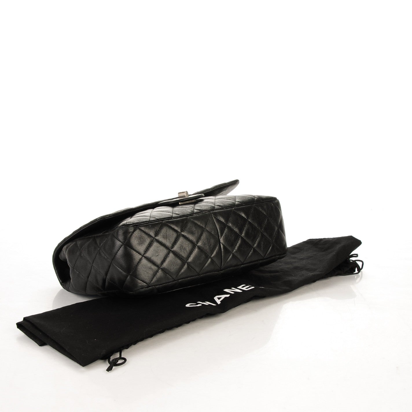 Chanel Washed Lambskin Quilted Jumbo Hybrid Reissue Flap Black 4 of 8