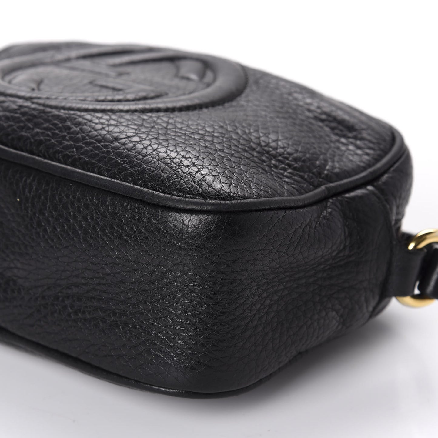Pebbled Calfskin Mini Soho Disco Bag Black