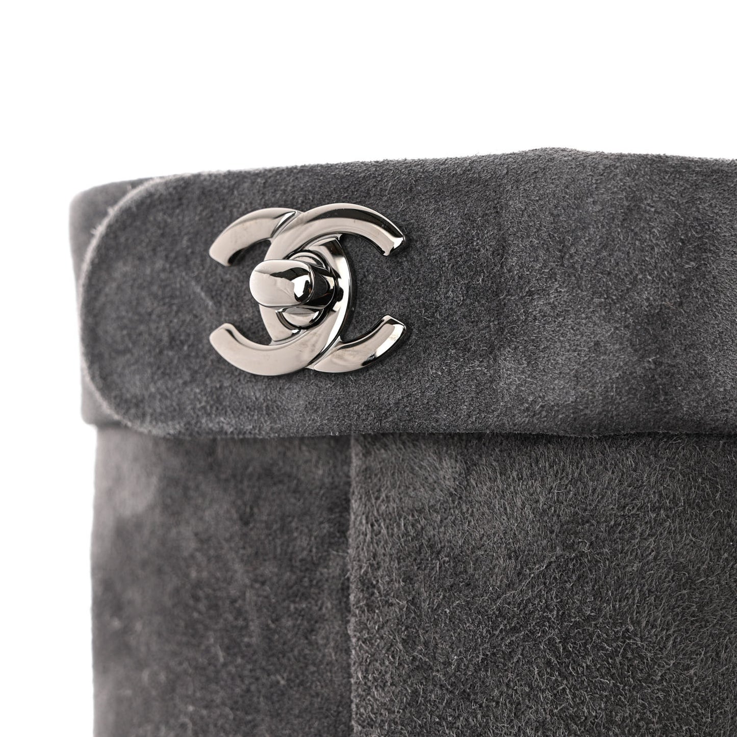 Suede Calfskin Cap Toe Short Boots 35 Dark Grey Black