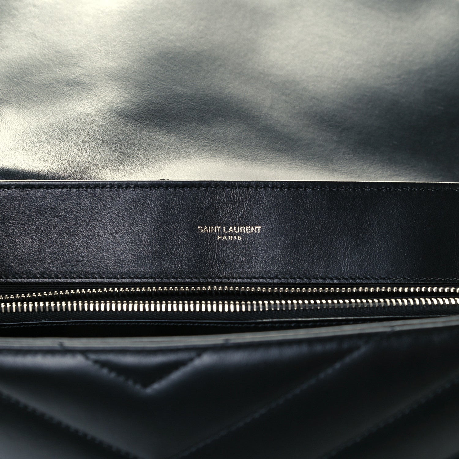 Saint Laurent Calfskin Y Quilted Monogram Large Loulou Chain Satchel Black 6 of 11