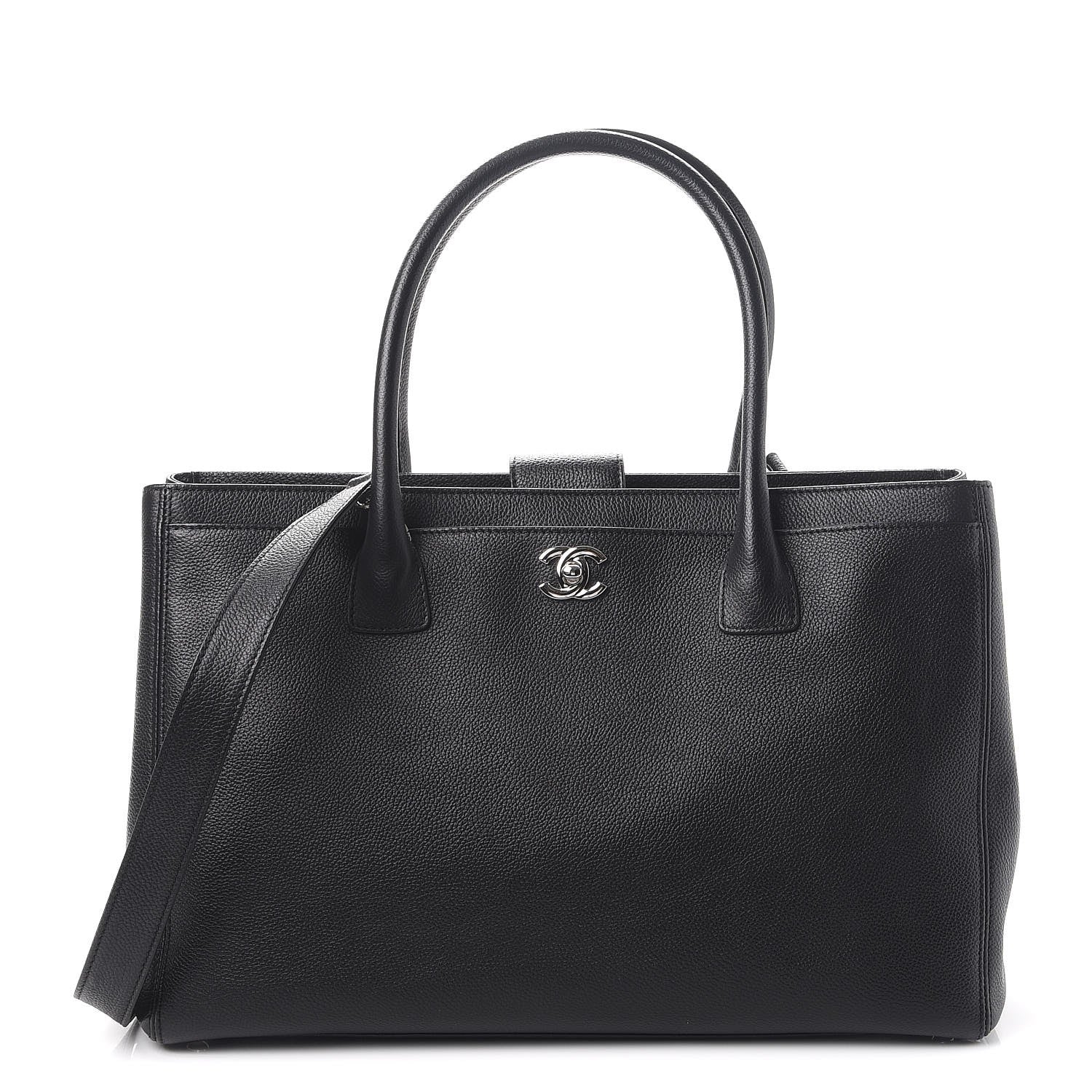 Chanel Calfskin Cerf Executive Shopper Tote Black 1 of 8