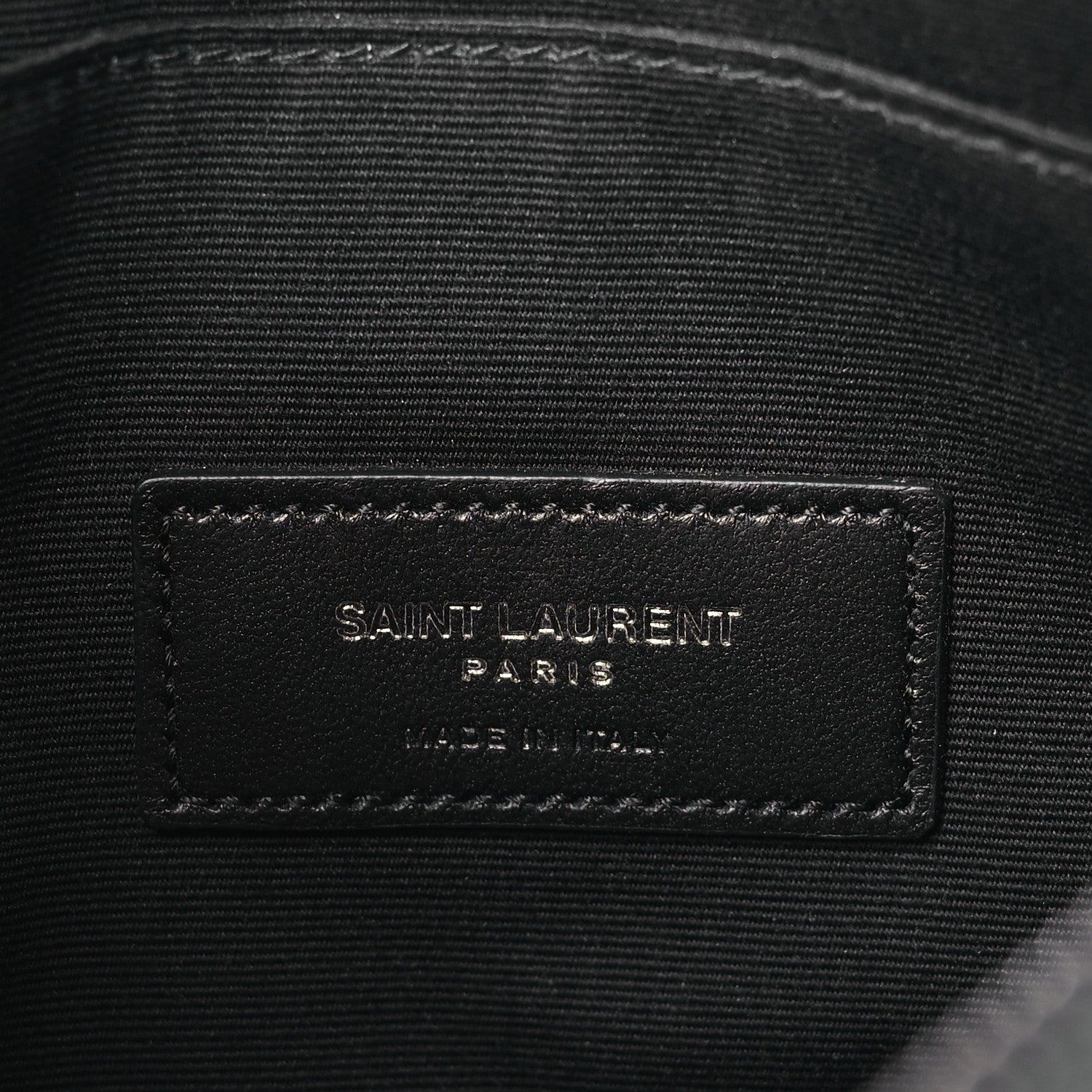 Saint Laurent Crinkled Calfskin Matelasse Monogram Niki Bill Pouch Storm 6 of 9