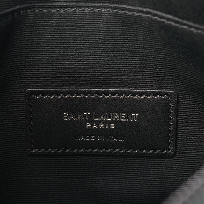 Saint Laurent Crinkled Calfskin Matelasse Monogram Niki Bill Pouch Storm 6 of 9
