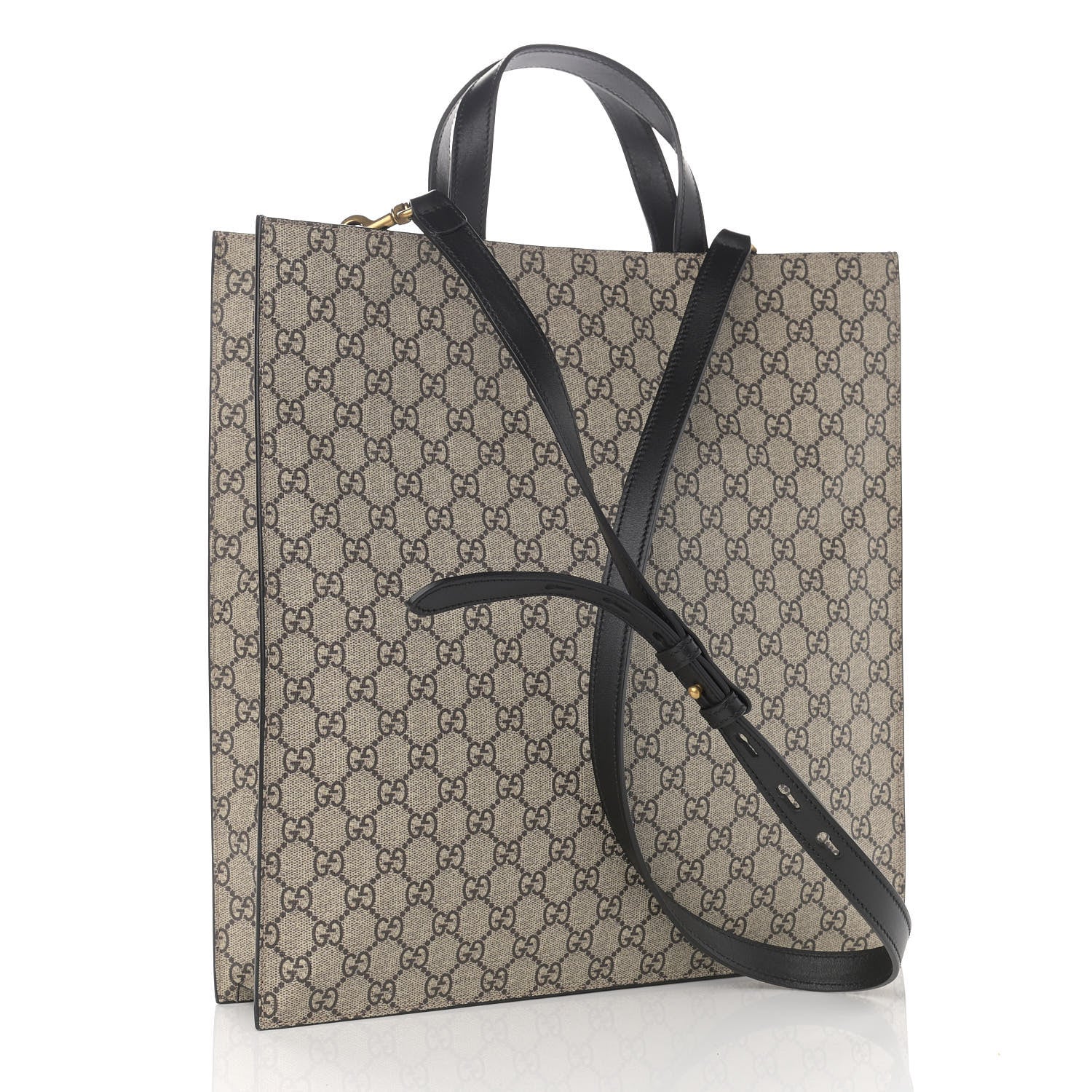 Gucci GG Supreme Monogram L'Aveugle Par Amour Print Vertical Tote Black 3 of 10