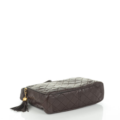 Chanel Lambskin Quilted Tassel Camera Case Brown 4 of 8