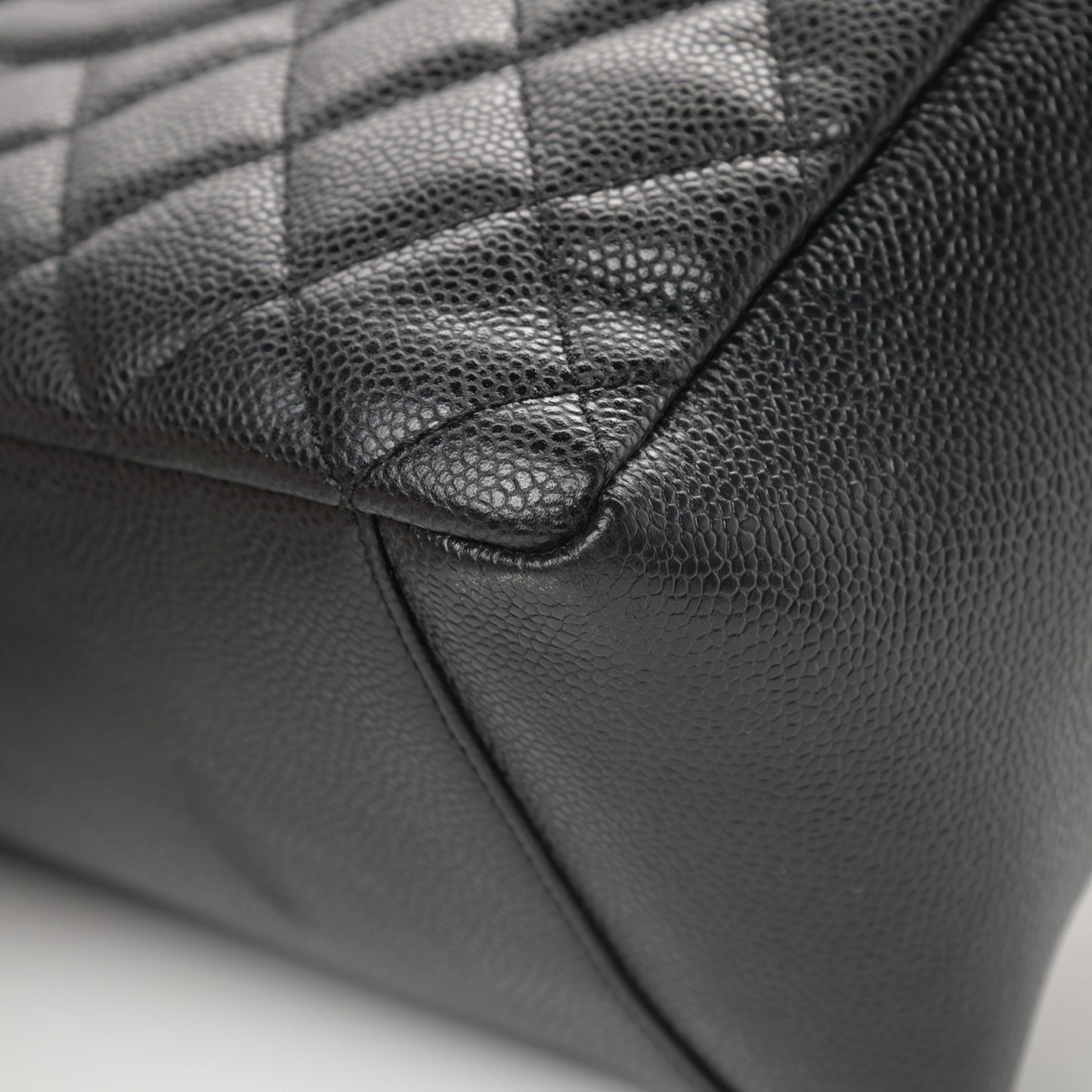 Caviar Quilted Grand Shopping Tote GST Black