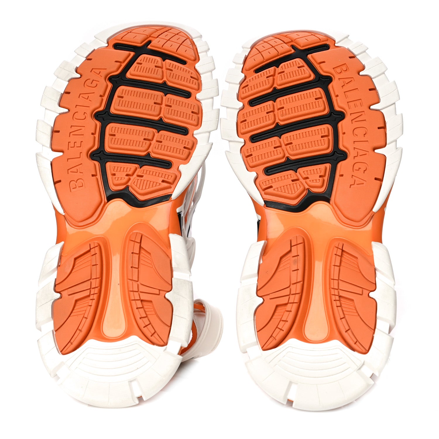 Balenciaga Neoprene Rubber Mens Track Sandals 45 White Orange 6 of 14