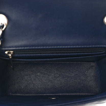 Chanel Lambskin Quilted Mini Square Flap Navy 6 of 10