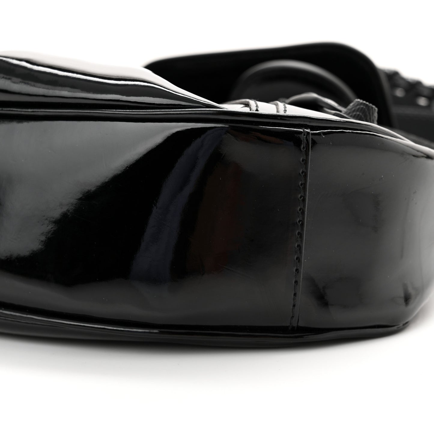 Patent Arena Small Le Cagole Shoulder Bag Black
