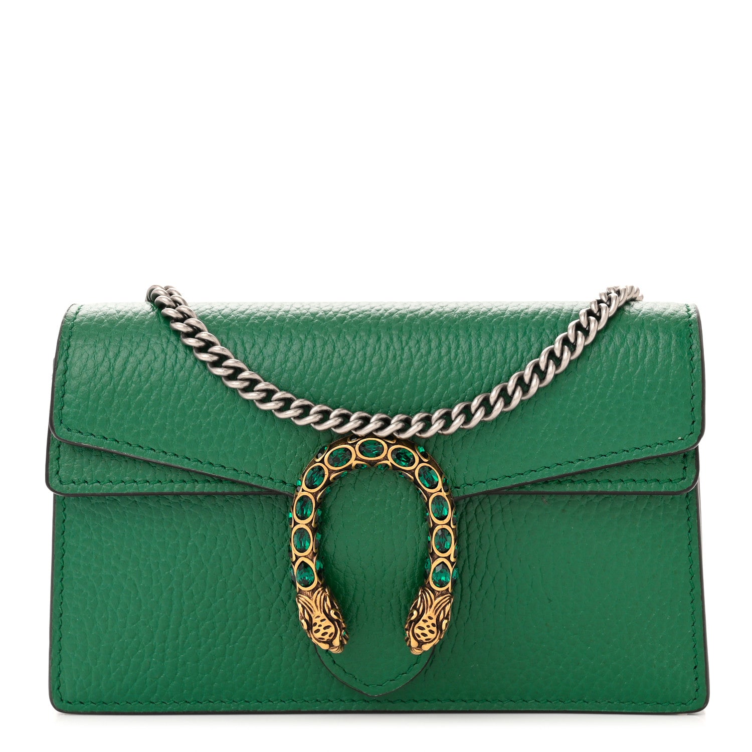 Gucci Calfskin Super Mini Dionysus Shoulder Bag Emerald 1 of 10