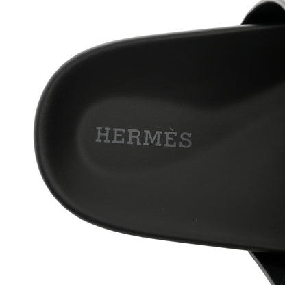 Hermes Calfskin Womens Chypre Sandals 36.5 Black 7 of 9