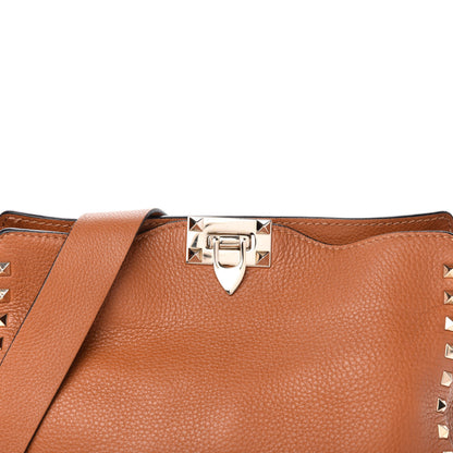 Valentino Garavani Pebbled Calfskin Small Rockstud Flip-Lock Messenger Bag Light Cuir 11 of 11