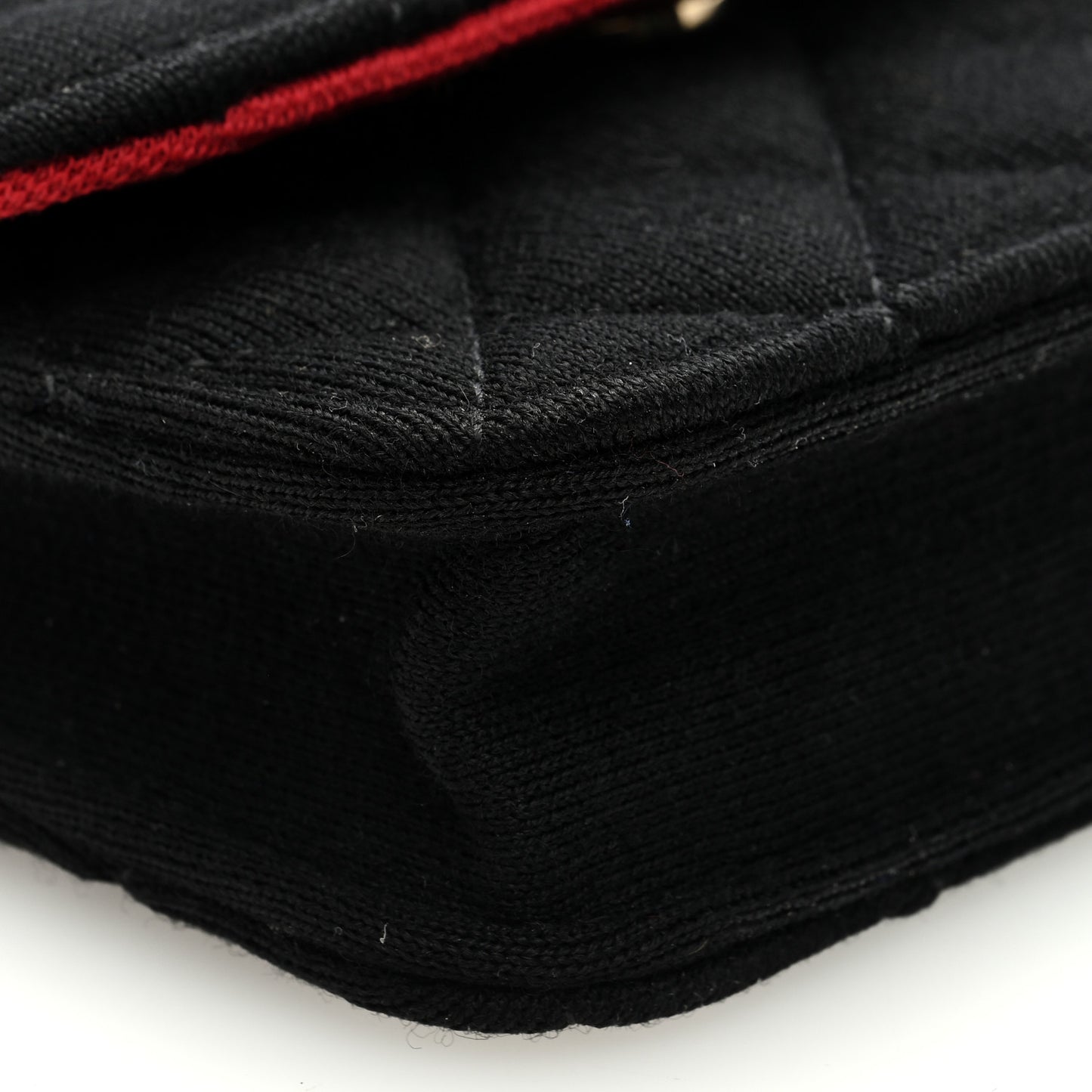 Jersey Quilted Micro Mini Flap Black