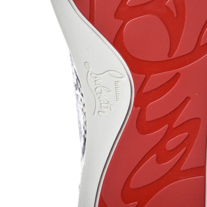 Christian Louboutin Calfskin Watersnake Print Rantus Flat Sneakers 40 Laiton Roccia 8 of 12
