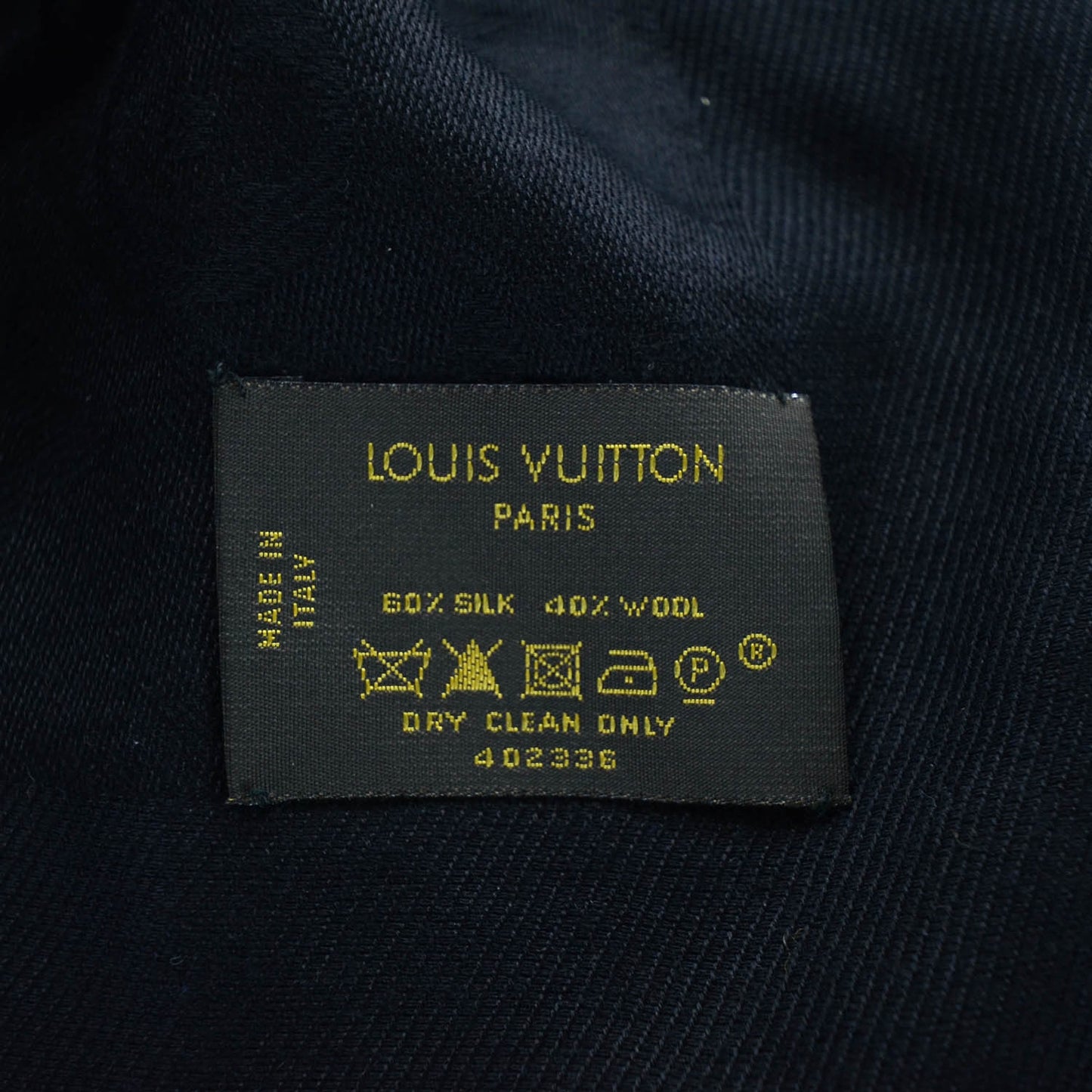 Silk Wool Monogram Shawl Black