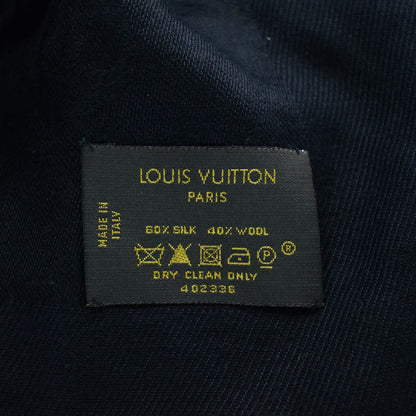 Louis Vuitton Silk Wool Monogram Shawl Black 3 of 4