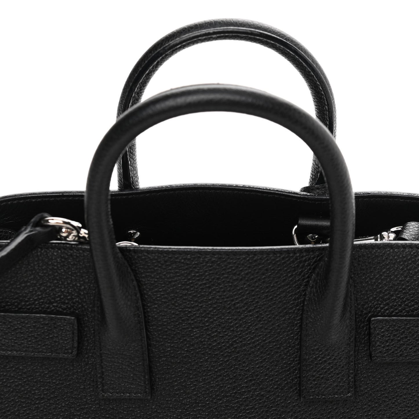 Grained Calfskin Nano Sac De Jour Black