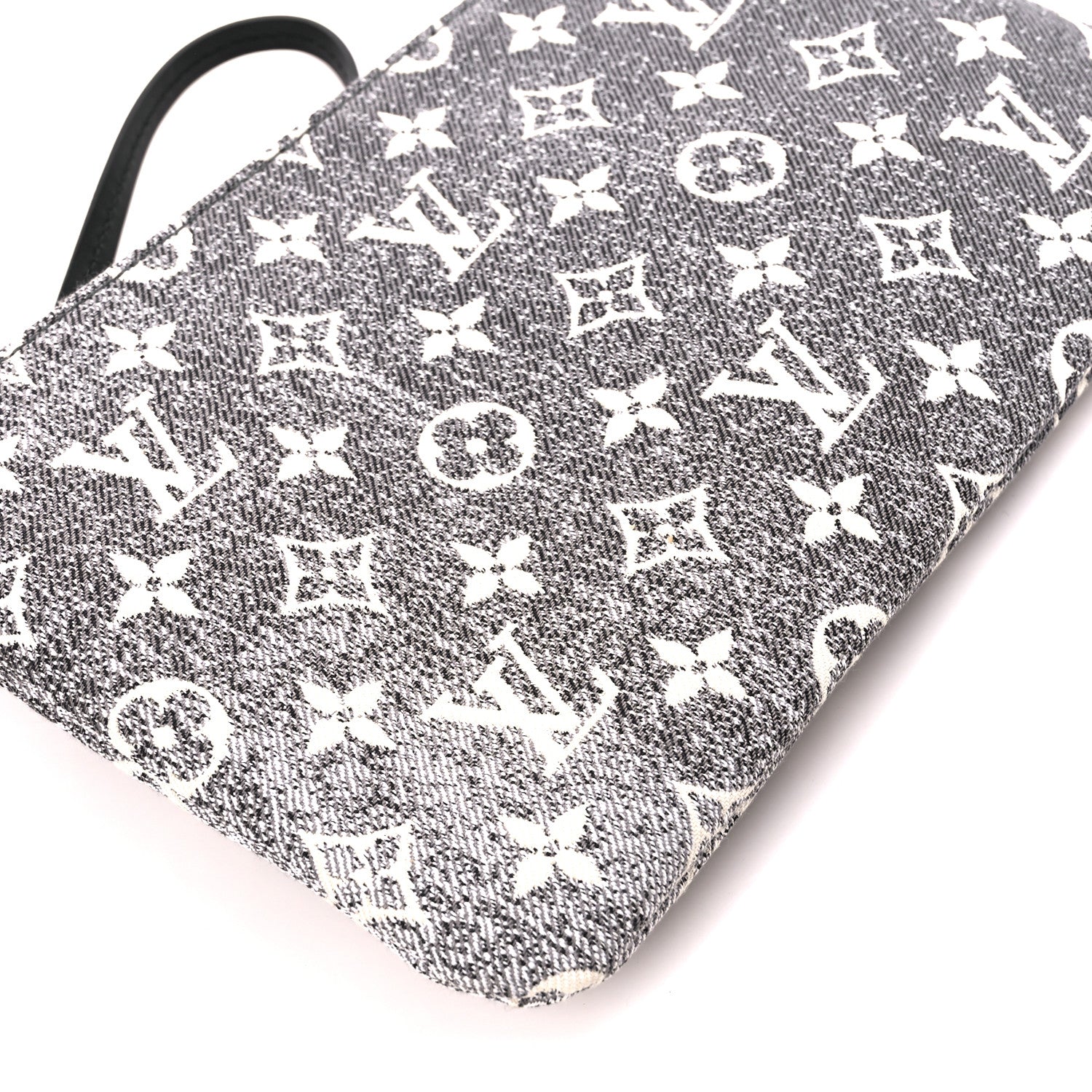 Louis Vuitton Denim Monogram Jacquard Neverfull MM GM Pochette Gray 8 of 9