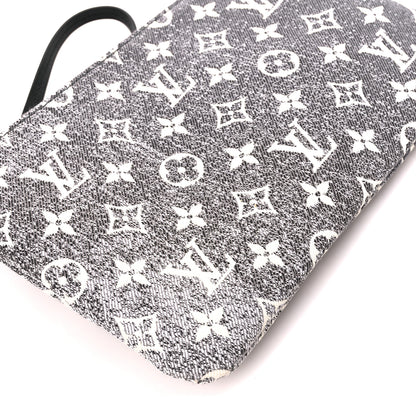 Louis Vuitton Denim Monogram Jacquard Neverfull MM GM Pochette Gray 8 of 9