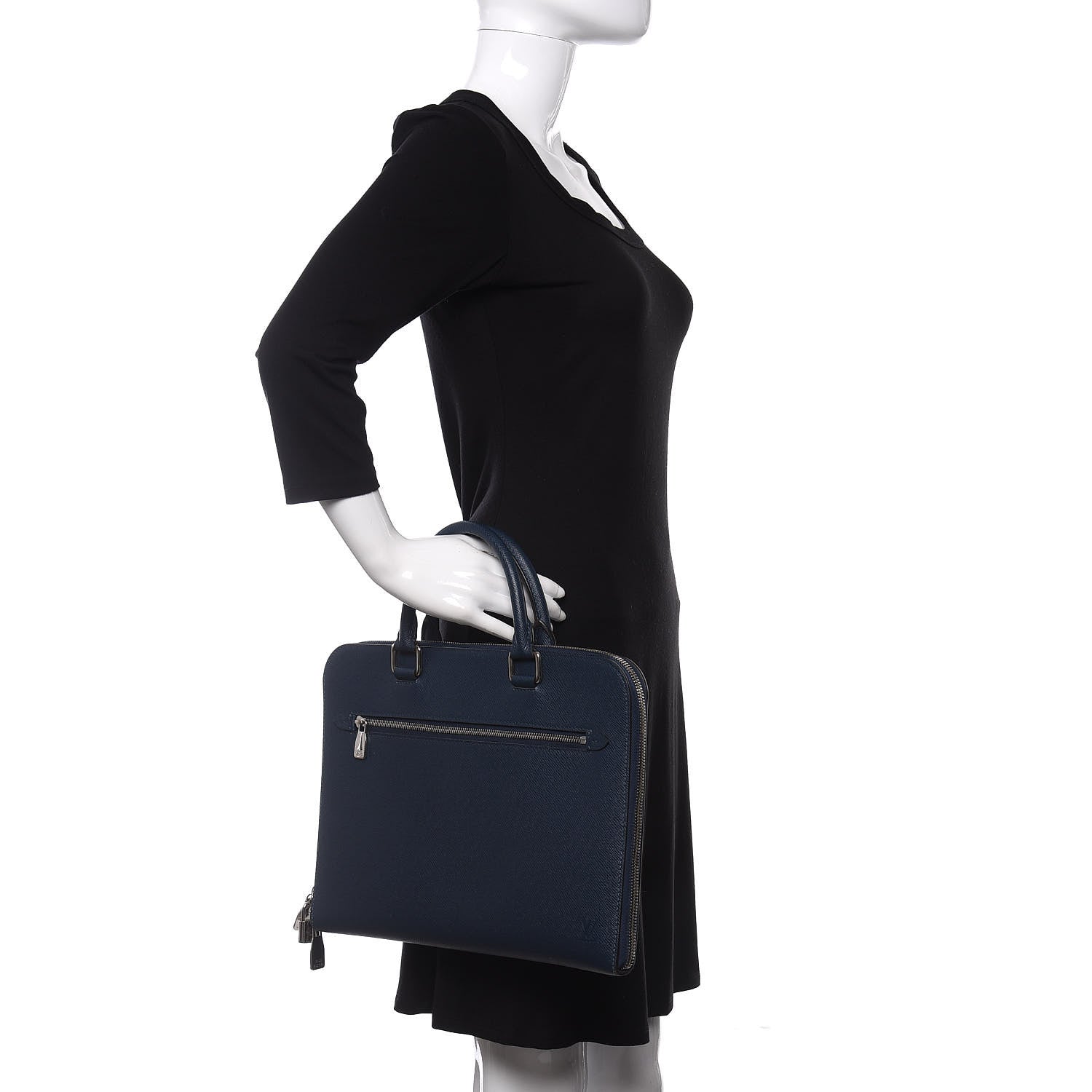 Louis Vuitton Taiga Porte-Documents Slim Bleu Marine 2 of 20
