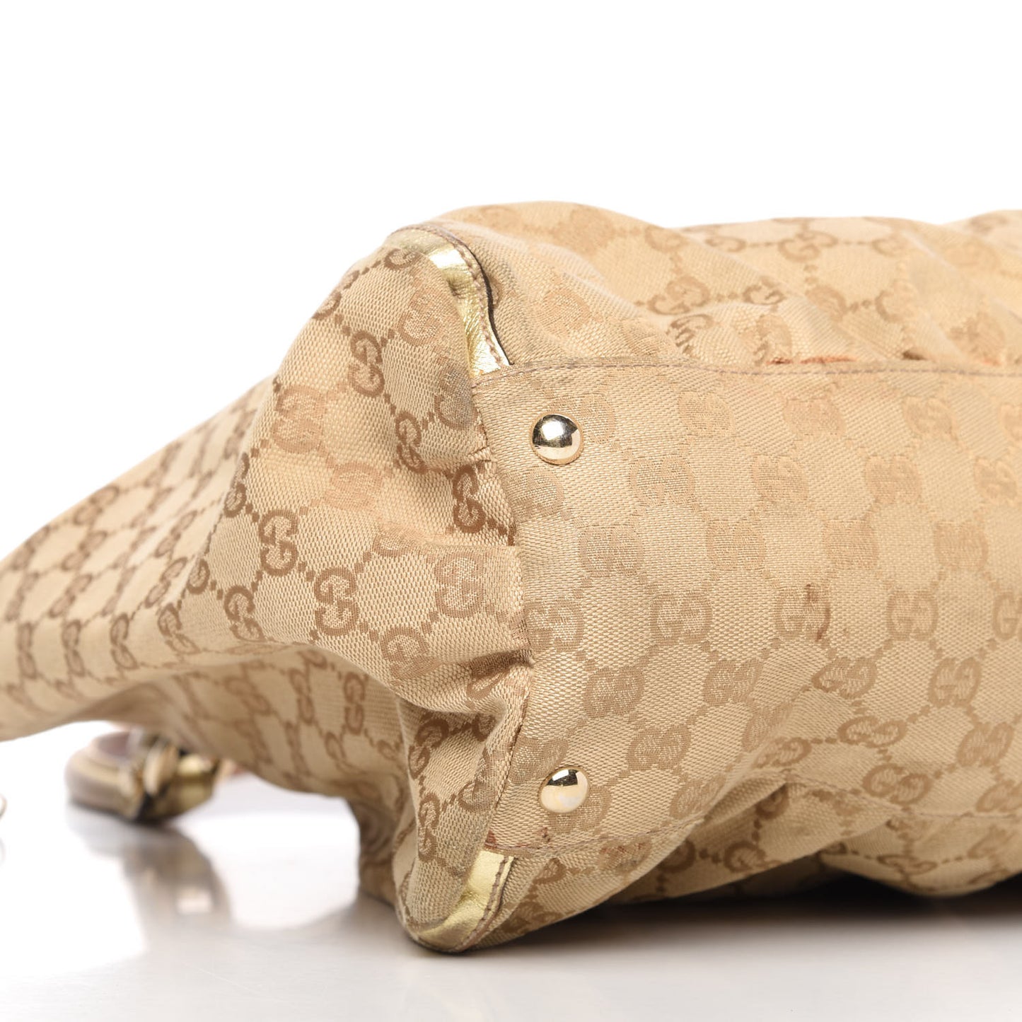 Monogram Large D Gold Hobo Metallic Gold