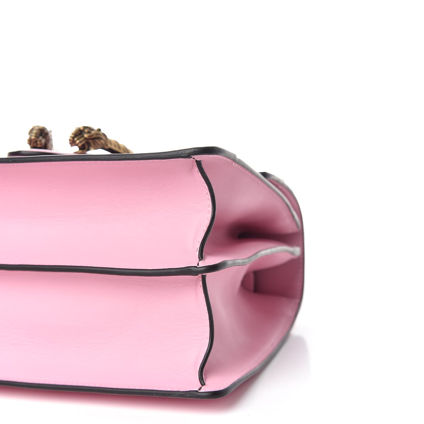 Moon Calfskin Web Medium Dionysus Bamboo Top Handle Bag Sugar Pink Blue Agata Hibiscus Red