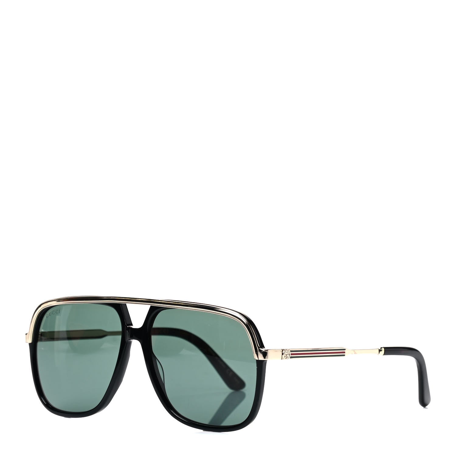 Gucci Squared Aviator GG Sunglasses GG0200S Black 1 of 6