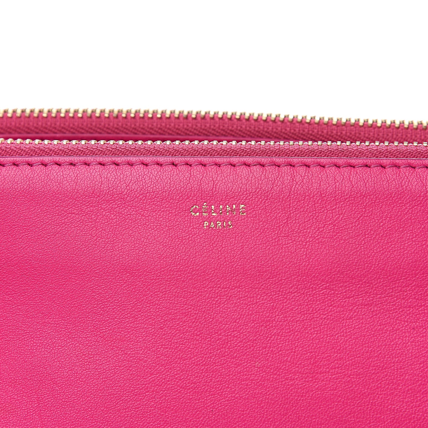 Celine Lambskin Large Trio Crossbody Bag Fluo Fuchsia 7 of 13