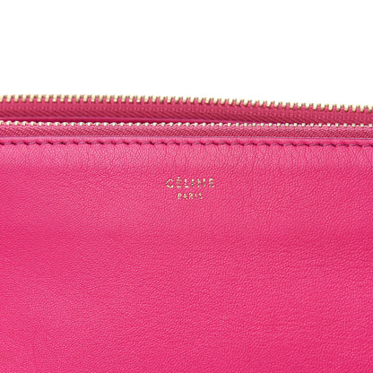 Celine Lambskin Large Trio Crossbody Bag Fluo Fuchsia 7 of 13