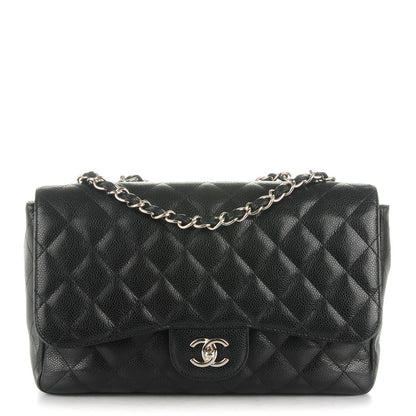Chanel Caviar Quilted Jumbo Single Flap Black 1 of 8