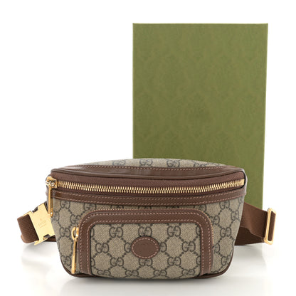 Gucci GG Supreme Monogram Textured Calfskin Retro Interlocking G Belt Bag Beige Ebony Brown Sugar 11 of 11