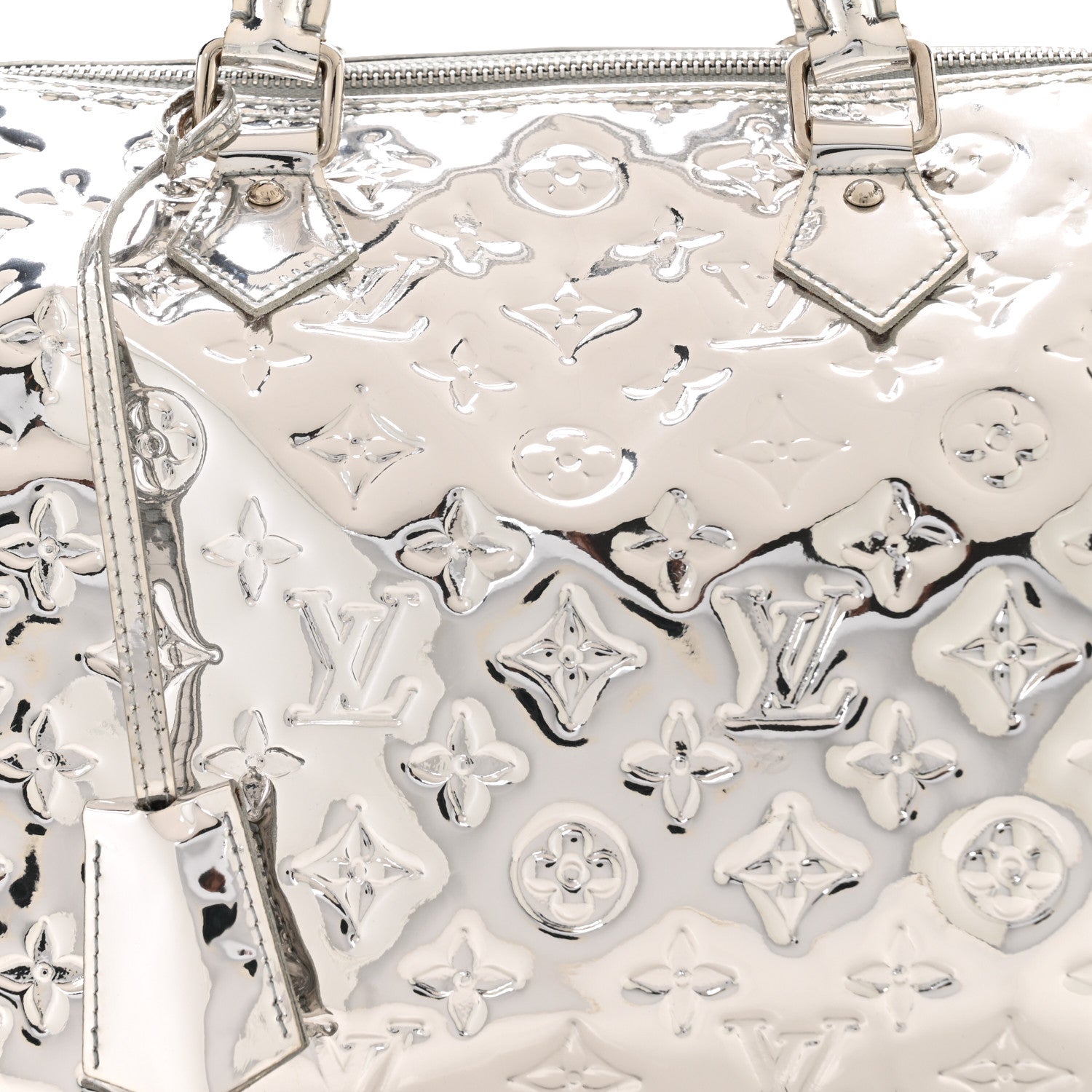 Louis Vuitton Monogram Miroir Speedy 30 Silver 8 of 10