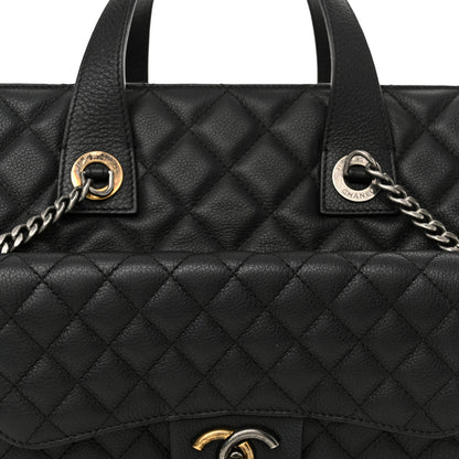 Chanel Caviar Quilted Large Casual Pocket Tote Black 8 of 12
