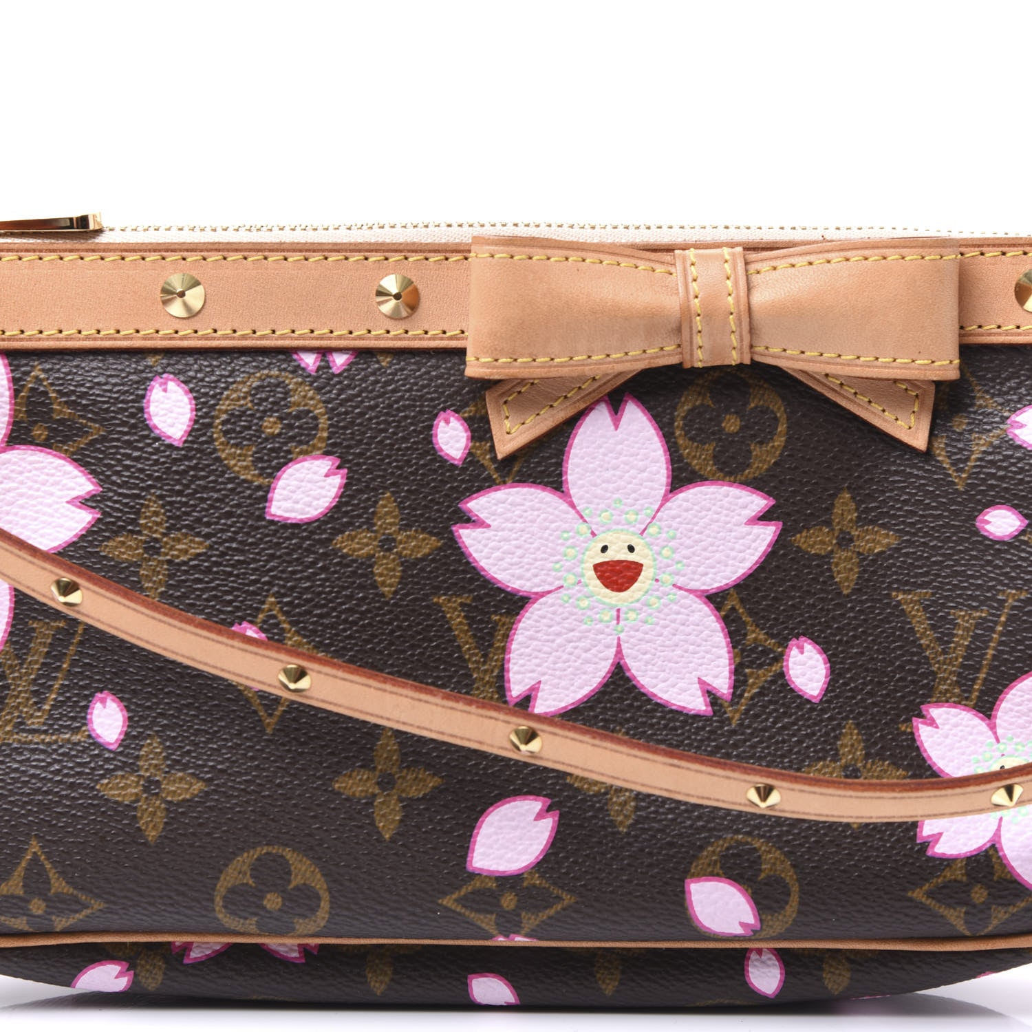Louis Vuitton Monogram Cherry Blossom Pochette Accessories Brown 9 of 10