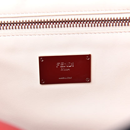 Fendi Cuoio Romano Fabric Marlon Vitello Century Peekaboo X-Lite Fit Black Rosso White Ice 6 of 9
