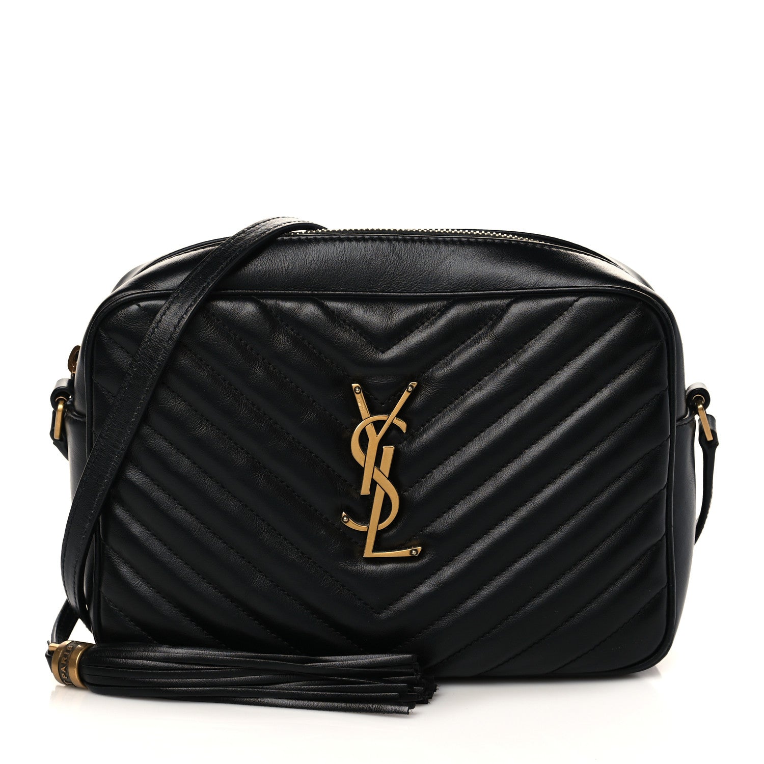 Saint Laurent Calfskin Matelasse Monogram Lou Camera Bag Black 1 of 7