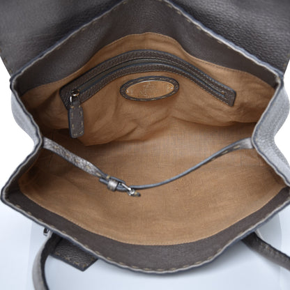 Fendi Cuoio Romano Selleria Medium Linda Satchel Peltro 5 of 13