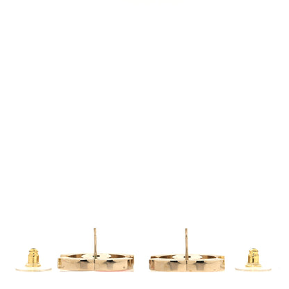 Chanel Enamel Large CC Earrings Black Pink 3 of 4