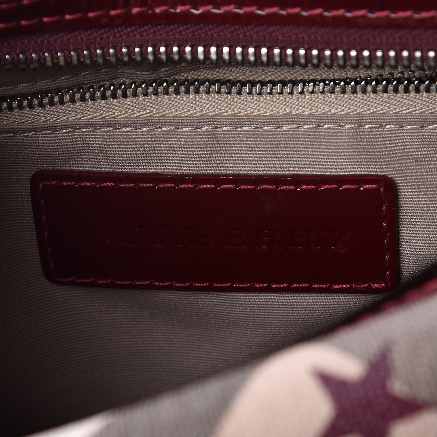 Burberry Patent Supernova Check Stars Small Chester Bowling Bag Berry Red 6 of 9