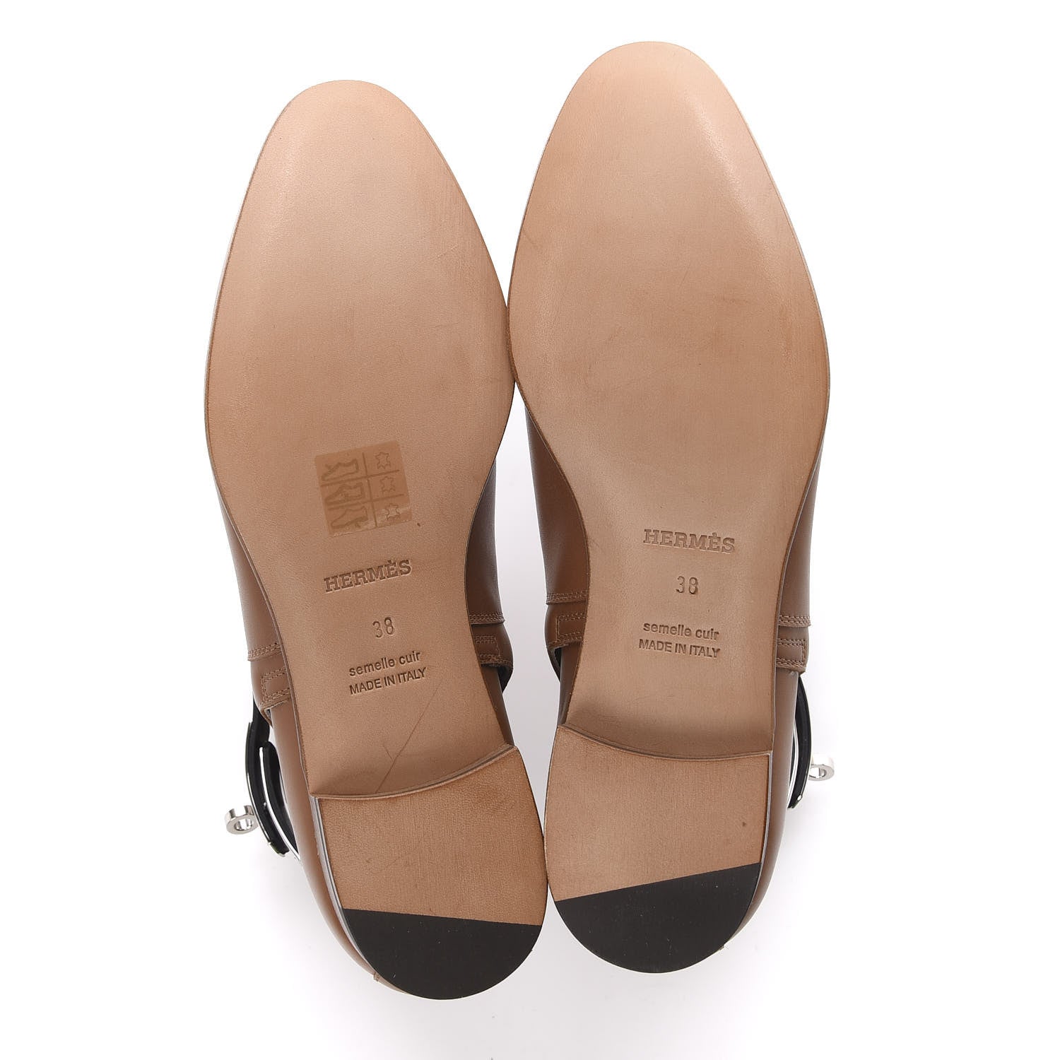 Hermes Calfskin Neo Low Boots 38 Taupe Black 5 of 7