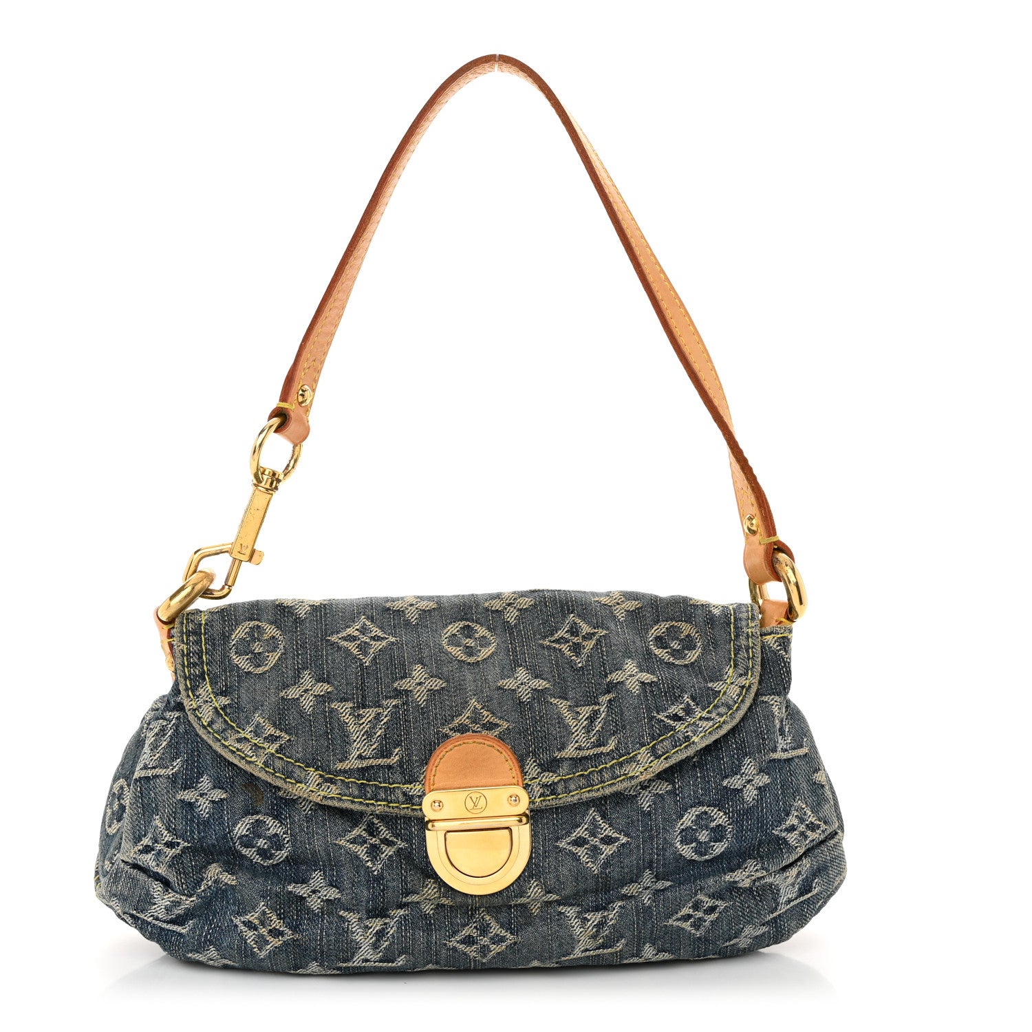 Louis Vuitton Monogram Denim Mini Pleaty Blue 1 of 12