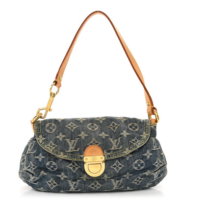 Louis Vuitton Monogram Denim Mini Pleaty Blue 1 of 12