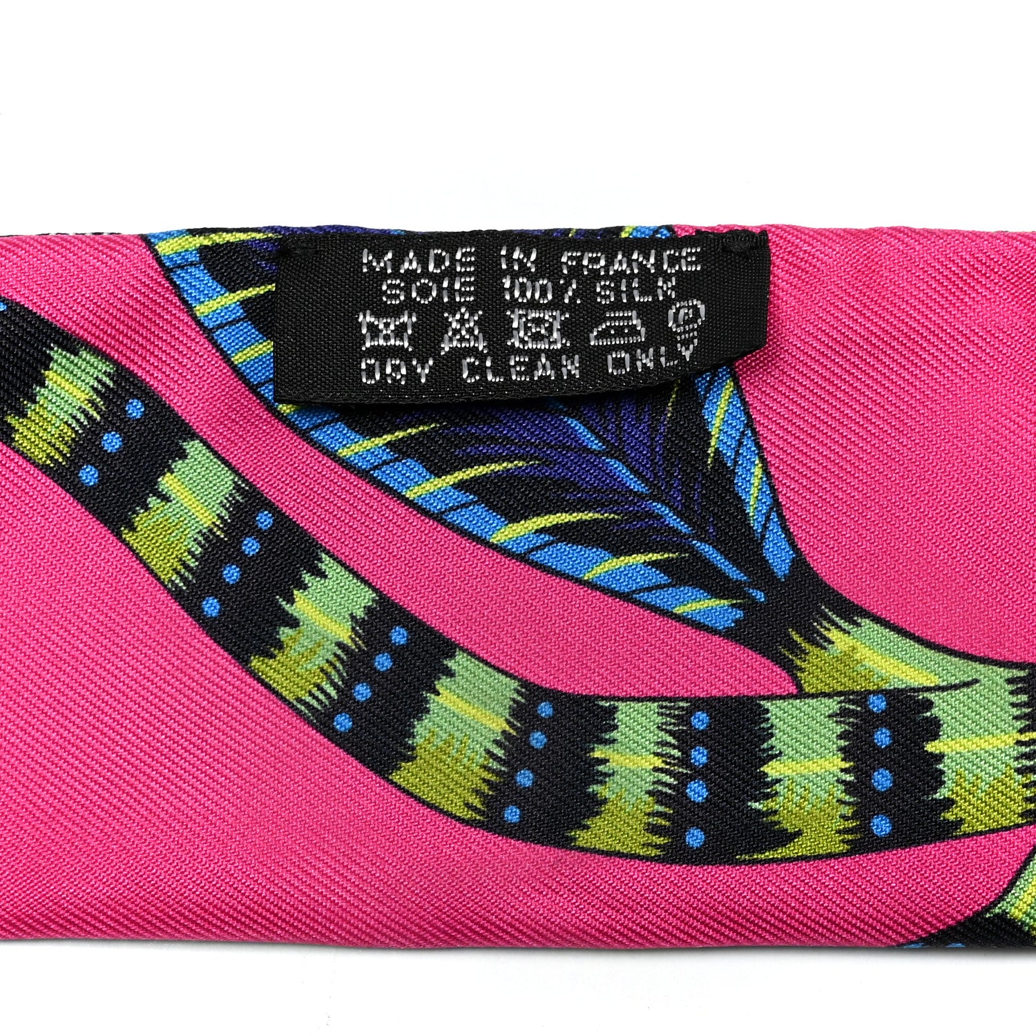 Hermes Silk The Savana Dance Twilly Rose Indien Indigo Vert 2 of 4