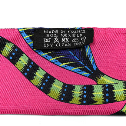Hermes Silk The Savana Dance Twilly Rose Indien Indigo Vert 2 of 4