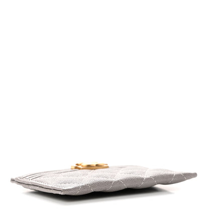 Chanel Caviar Quilted Boy Card Holder Grey 4 of 8