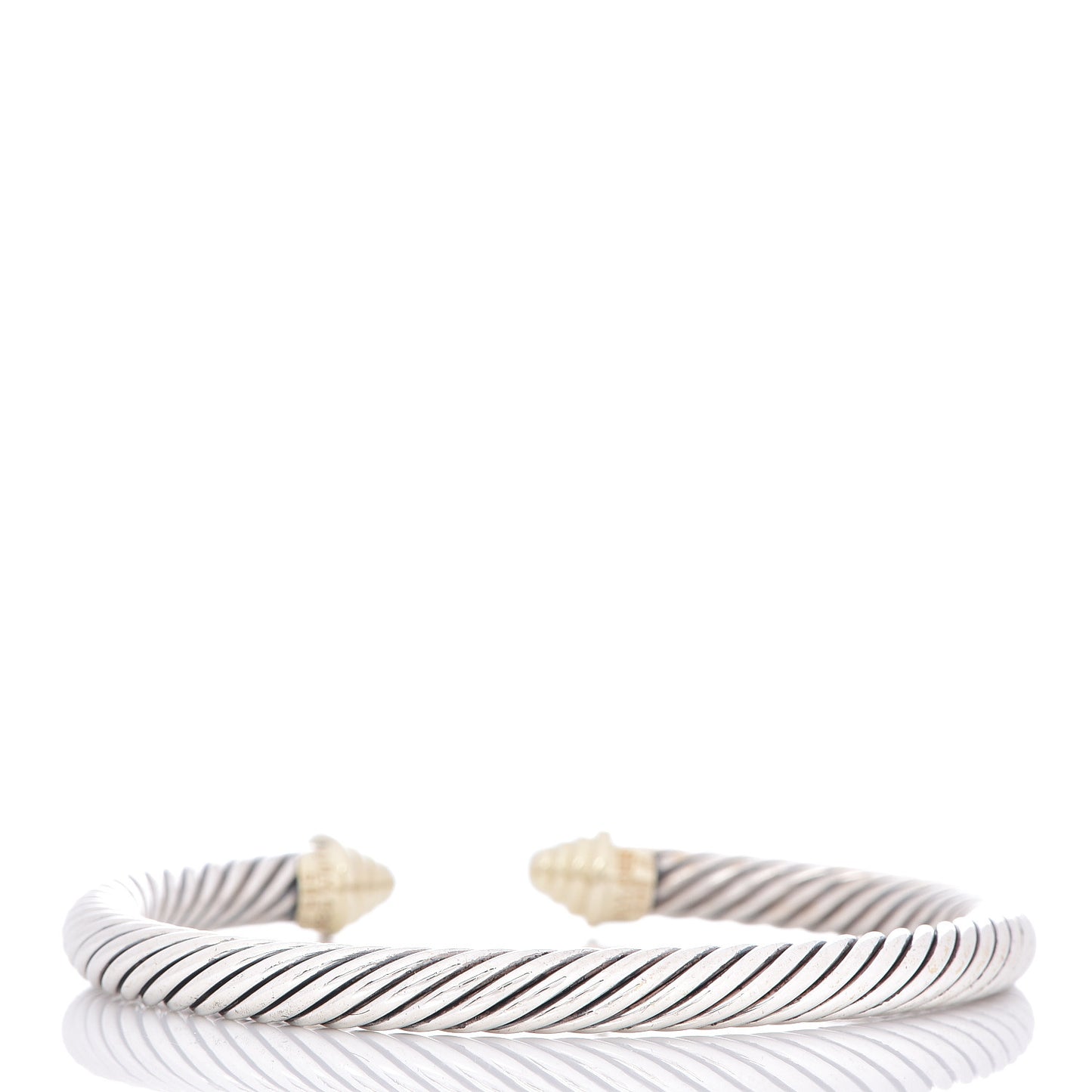 Sterling Silver 14K Yellow Gold 5mm Cable Classics Bracelet